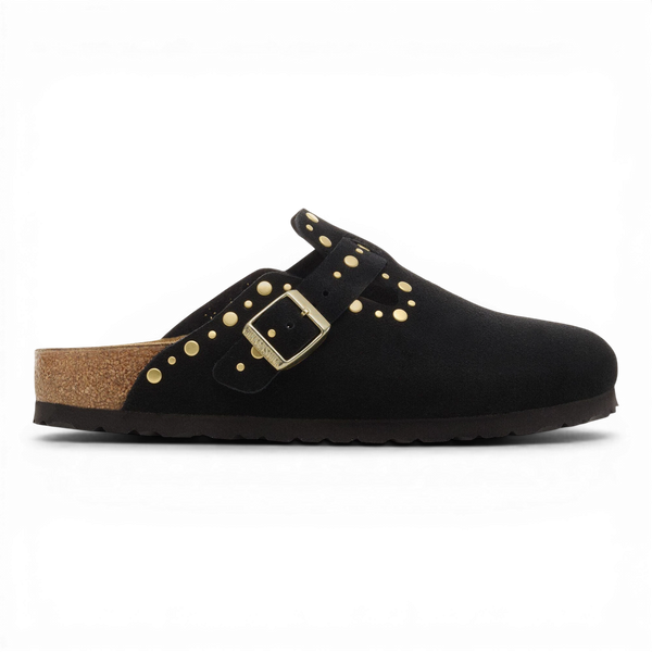 BIRKENSTOCK BOSTON RIVET LEVE BLACK — Birkenstock