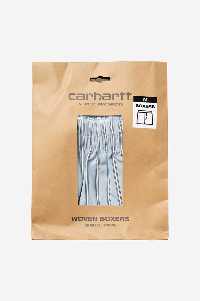Boxer Carhartt Wip COTTON BOXER SEATON STRIPE Blue Fog