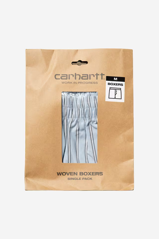 Boxer Carhartt Wip COTTON BOXER SEATON STRIPE Blue Fog