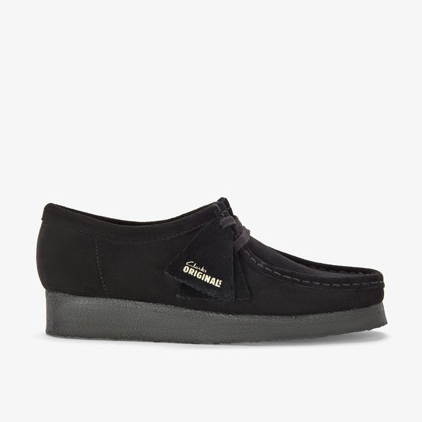 CLARKS WALLABEE BLACK SUEDE — Clarks