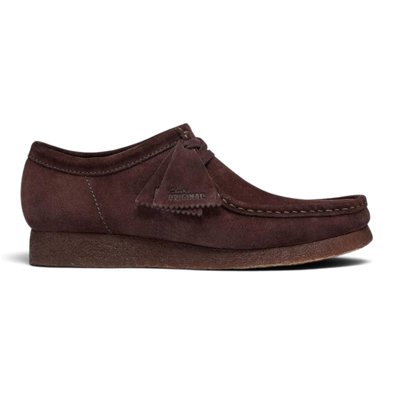 CLARKS WALLABEE CHOCOLATE SUEDE — Clarks