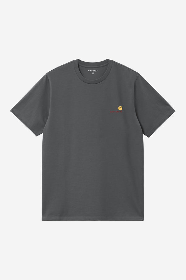 Carhartt Wip AMERICAN SCRIPT S/S TEE Graphite — Carhartt Wip