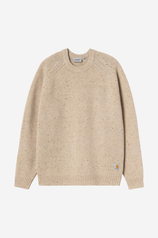 Carhartt Wip ANGLISTIC SWEATER Speckled Fleur de Sel — Carhartt Wip