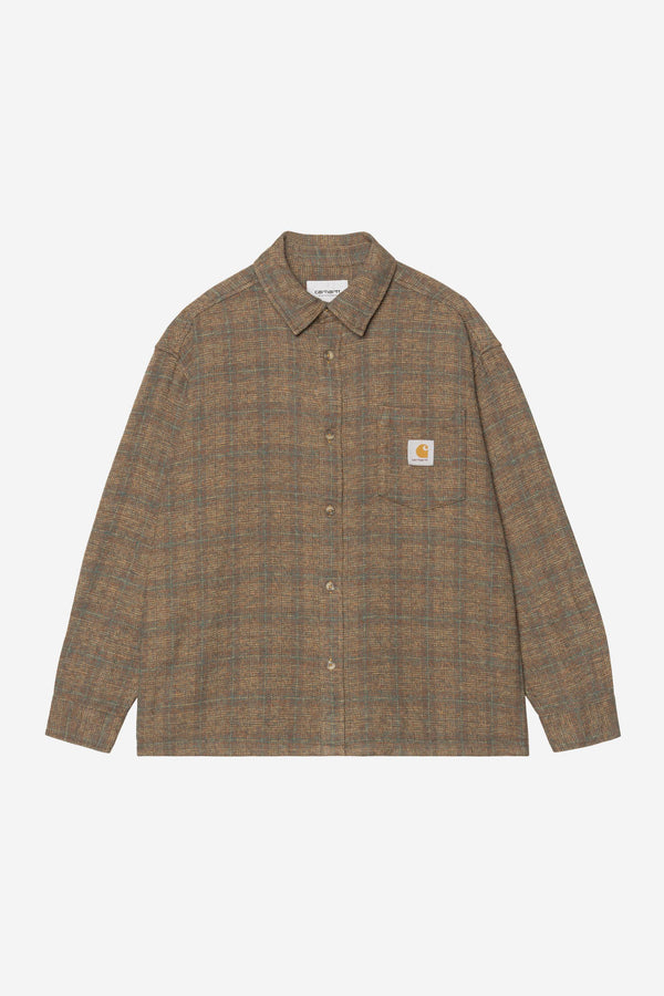 Carhartt Wip BAGLEY L/S SHIRT Bagley Check Hamilton Brown — Carhartt Wip
