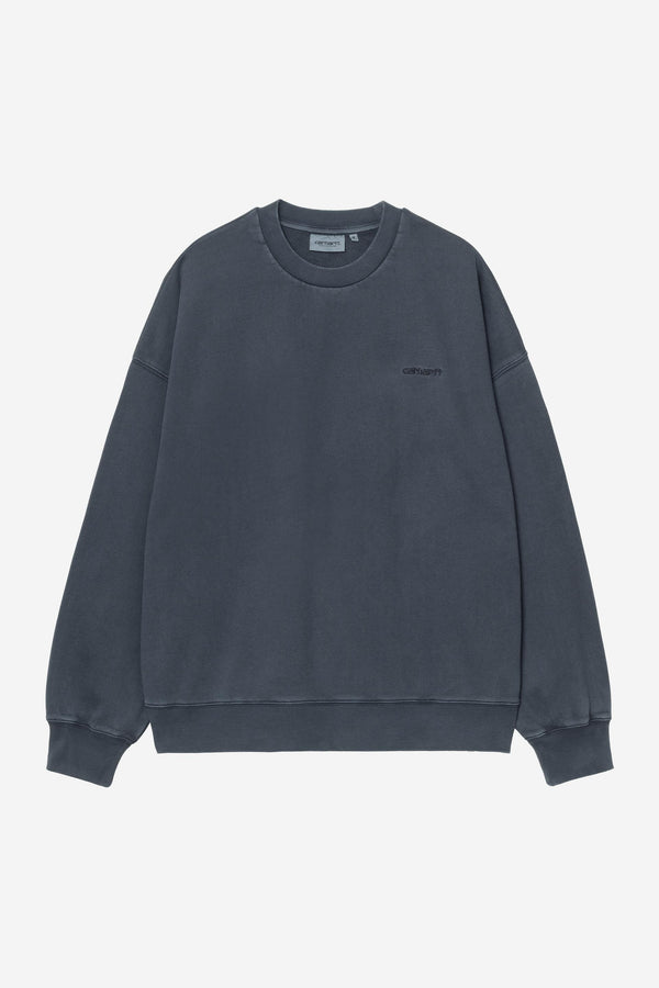 Carhartt Wip BENTON SWEAT Carbon garment dyed — Carhartt Wip