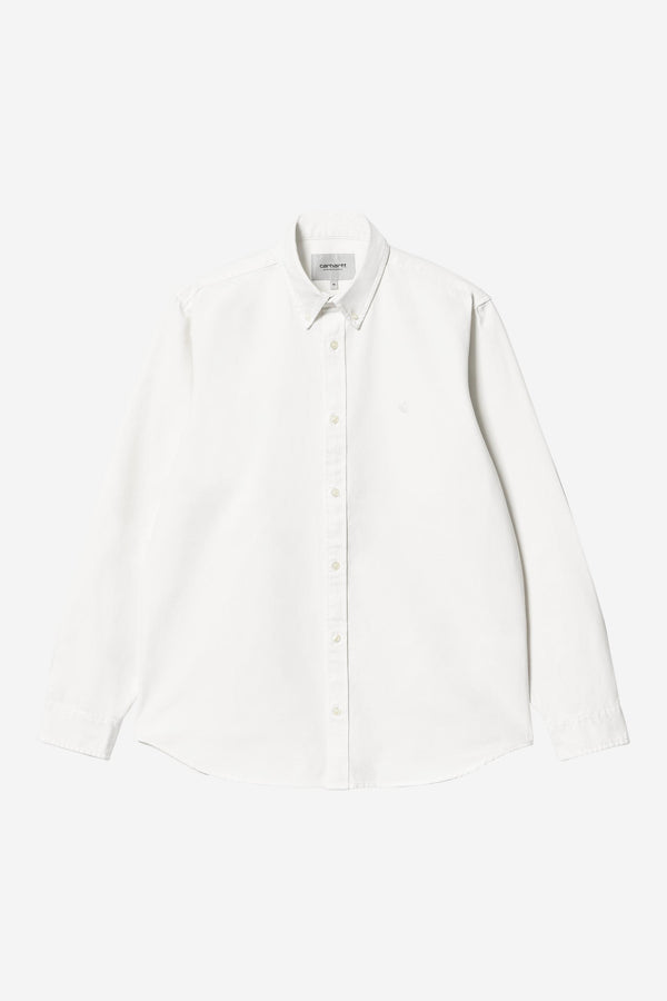 Carhartt Wip BOLTON L/S SHIRT White — Carhartt Wip