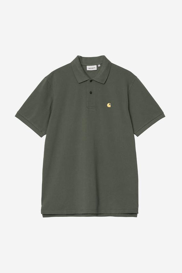 Carhartt Wip CHASE PIQUE S/S POLO Leaf / Gold — Carhartt Wip