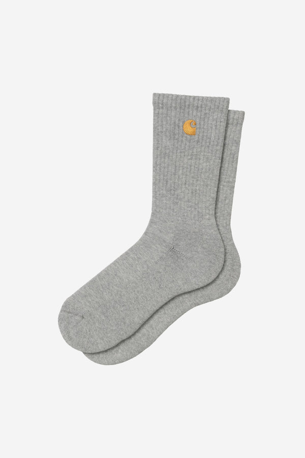 Carhartt Wip CHASE SOCKS Grey Heather / Gold — Carhartt Wip