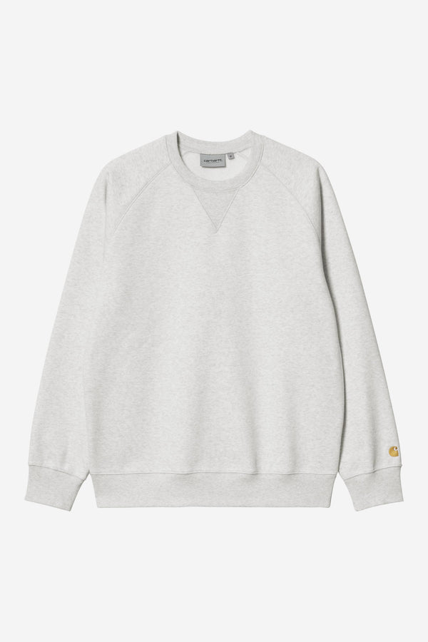 Carhartt Wip CHASE SWEAT Ash Heather/Gold — Carhartt Wip