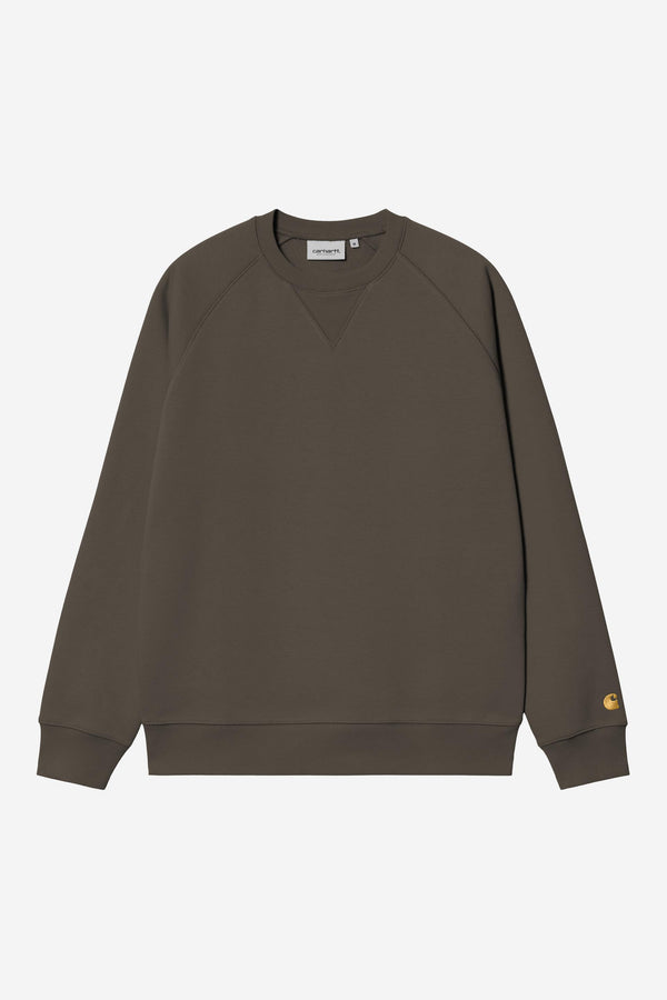 Carhartt Wip CHASE SWEAT Shungite / Gold — Carhartt Wip