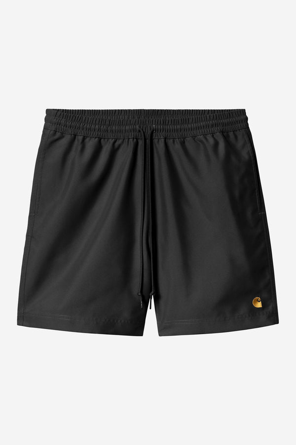 Carhartt Wip CHASE SWIM SHORT Black / Gold — Carhartt Wip