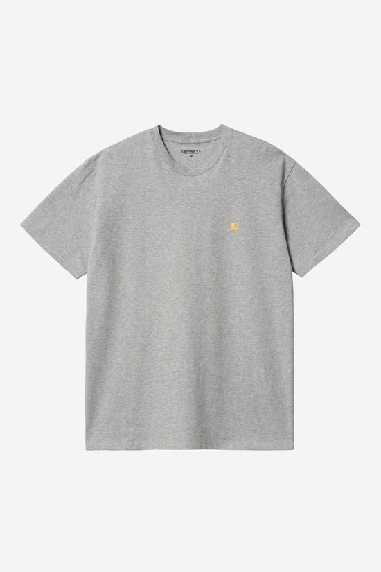 Carhartt Wip CHASE S/S TEE Grey Heather / Gold — Carhartt WIP