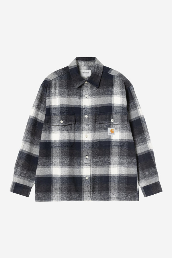 Carhartt Wip ESTERSON L/S SHIRT Esterson Check Dark Navy — Carhartt Wip