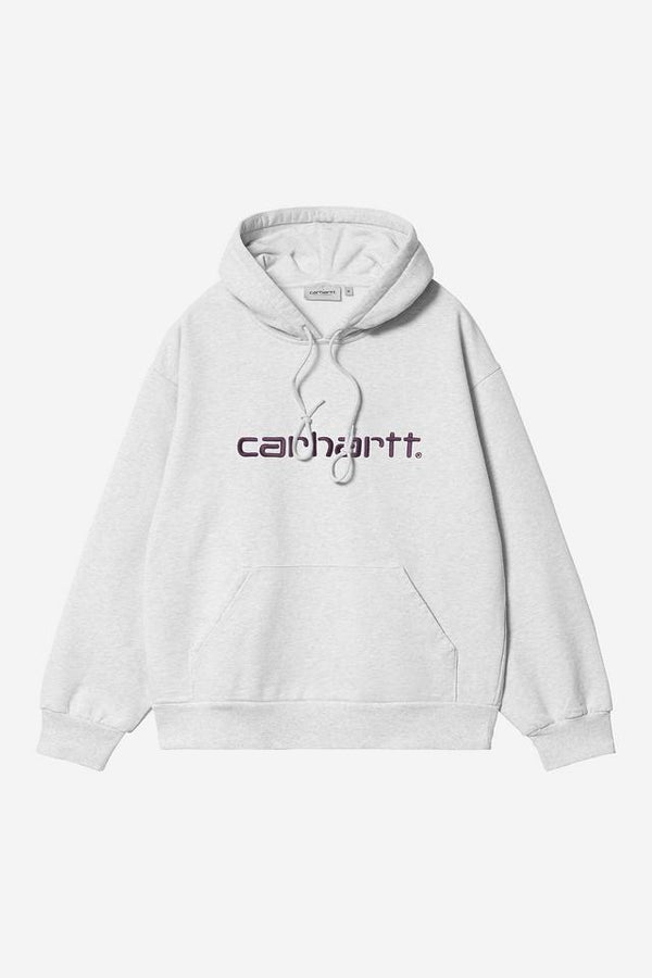 Carhartt Wip HOODED CARHARTT SWEAT Ash Heather / Cozy Purple