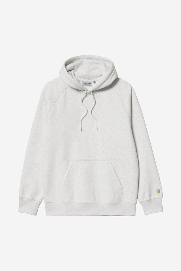 Carhartt Wip HOODED CHASE SWEAT Ash Heather/Gold — Carhartt Wip