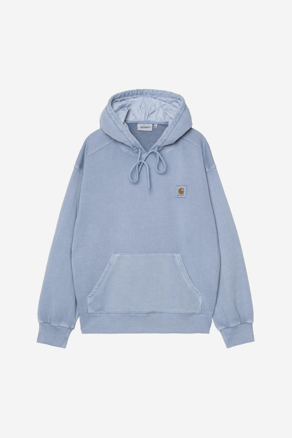 Carhartt Wip HOODED NELSON SWEAT Gentle Blue garment dyed — Carhartt Wip