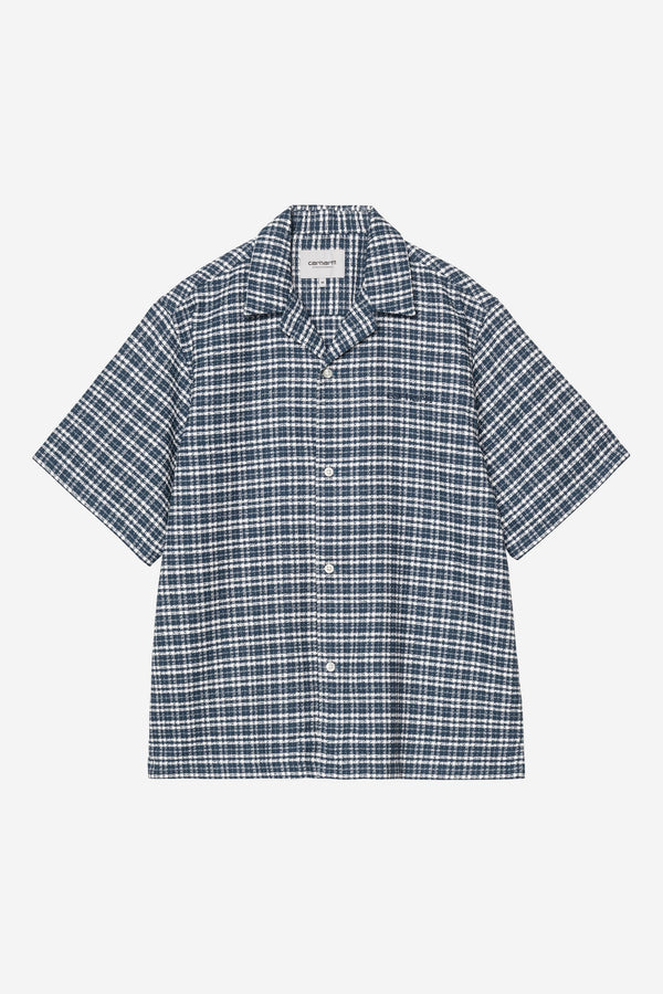 Carhartt Wip KANDER S/S SHIRT Kander Check Blue River — Carhartt Wip