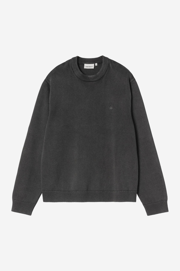 Carhartt Wip KORI SWEATER Black garment dyed — Carhartt Wip
