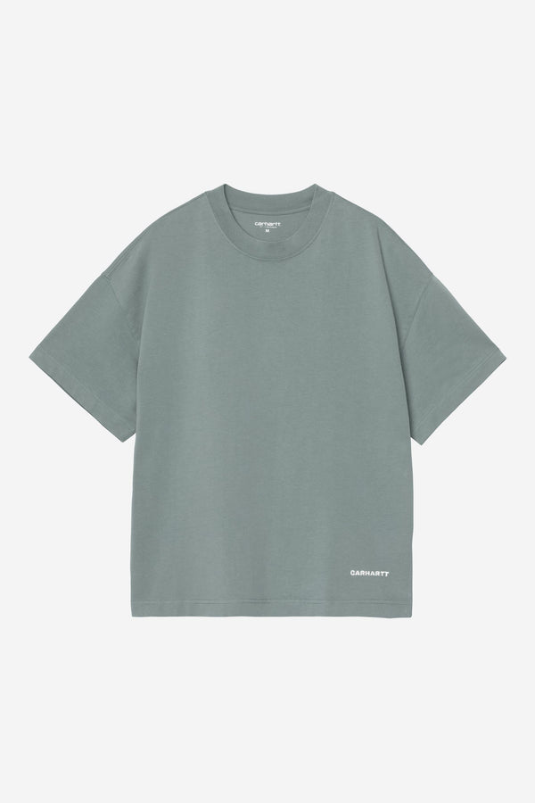 Carhartt Wip LINK SCRIPT S/S TEE Velvet Green / White — Carhartt Wip