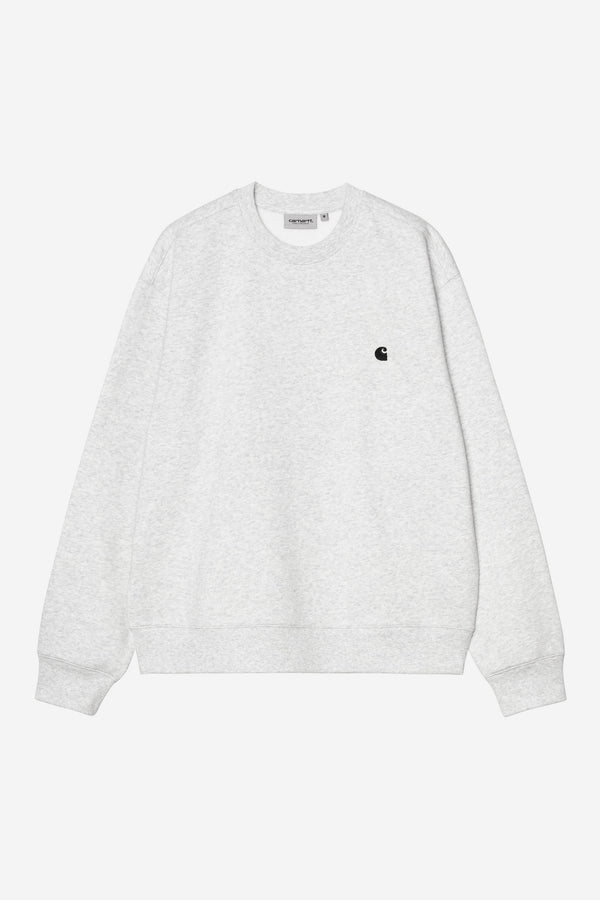 Carhartt Wip MACK SWEAT Ash Heather / Black — Carhartt Wip