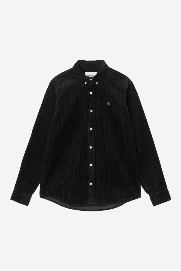 Carhartt Wip MADISON CORD L/S SHIRT Soot — Carhartt Wip