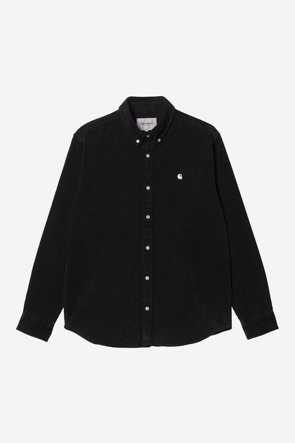 Carhartt Wip MADISON FINE CORD L/S SHIRT Black / Wax — Carhartt Wip
