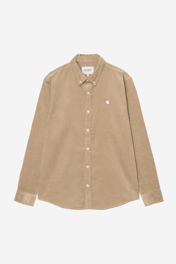 Carhartt Wip MADISON FINE CORD L/S SHIRT Iroko / Wax — Carhartt Wip