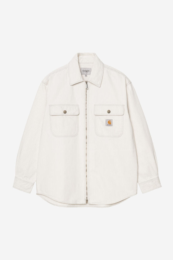 Carhartt Wip MERCER SHIRT JACKET Mercer Stripe Graphite / Wax bleached — Carhartt Wip