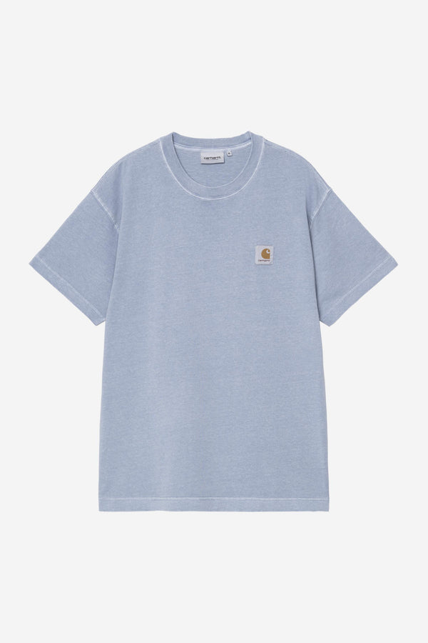 Carhartt Wip NELSON S/S TEE Gentle Blue garment dyed