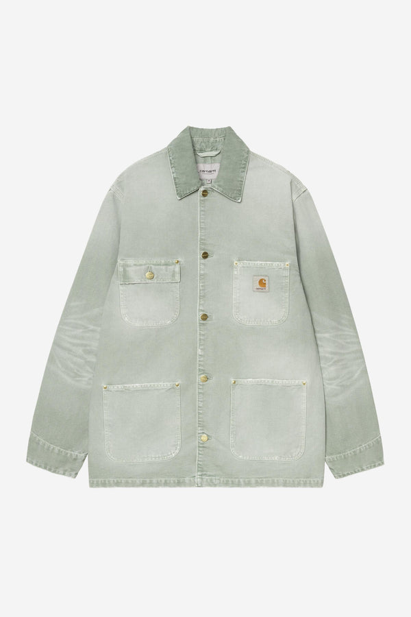 Carhartt Wip OG CHORE COAT Shady Green / Shady Green destroy wash — Carhartt Wip