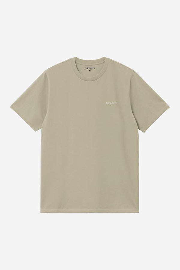 Carhartt Wip SCRIPT EMBROIDERY S/S TEE Barchan / White — Carhartt Wip