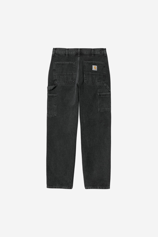 Carhartt Wip SINGLE KNEE PANT Black Stone washed — Carhartt Wip