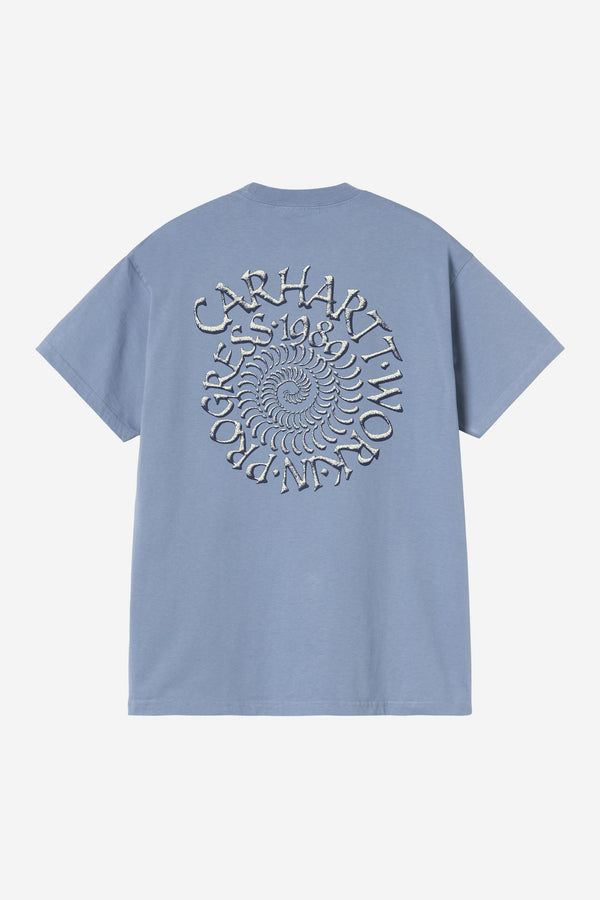 Carhartt Wip SPIRALS S/S TEE Gentle Blue — Carhartt Wip