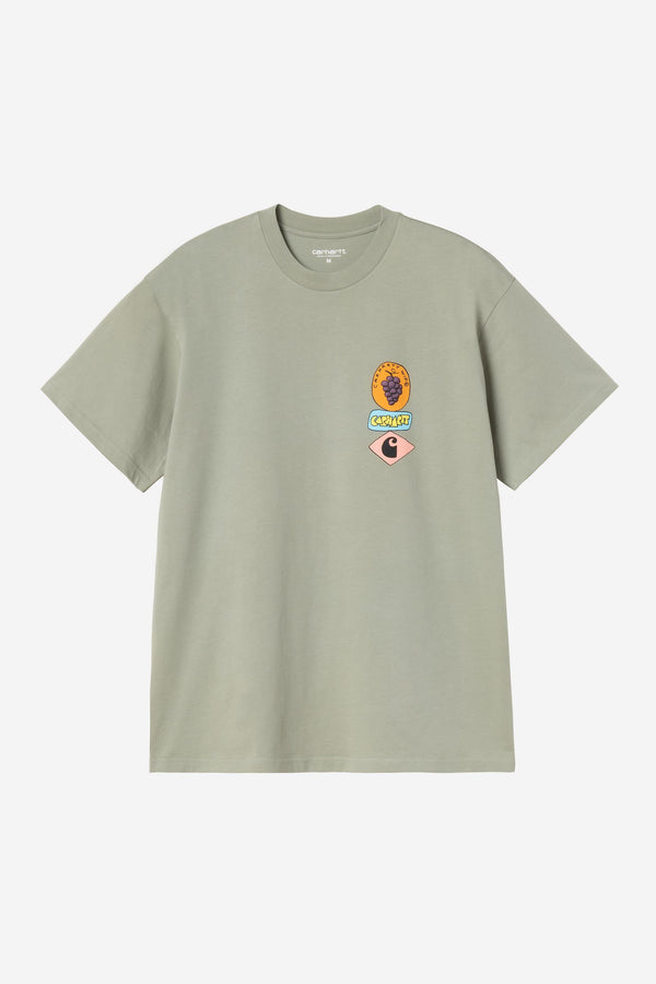 Carhartt Wip STACKED GRAPES S/S TEE Shady Green — Carhartt Wip