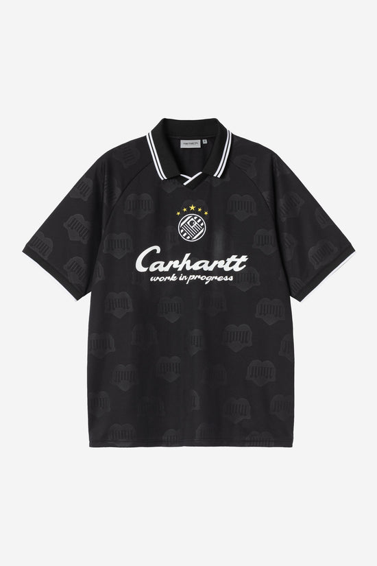 Carhartt Wip TERRACE FOOTBALL S/S TEE Heart Train Jacquard Black — Carhartt WIP