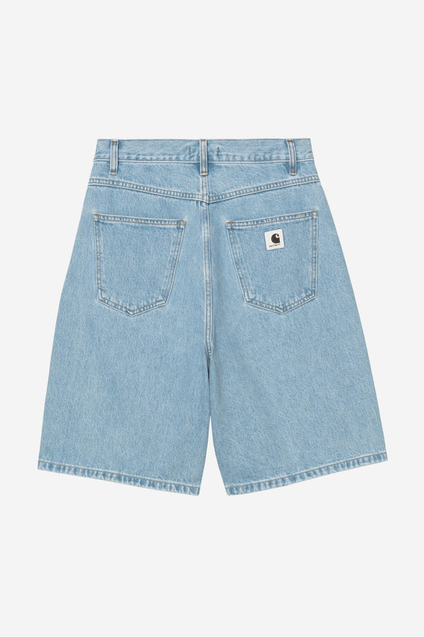 Carhartt Wip W BRANDON SHORT Blue Bleached — Carhartt Wip