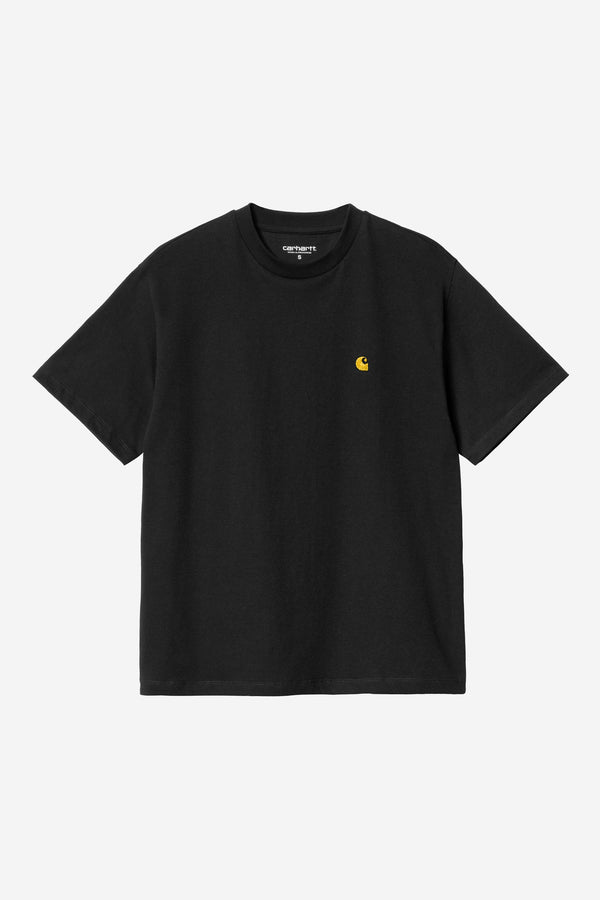 Carhartt Wip W CHASE S/S TEE Black Gold — Carhartt Wip