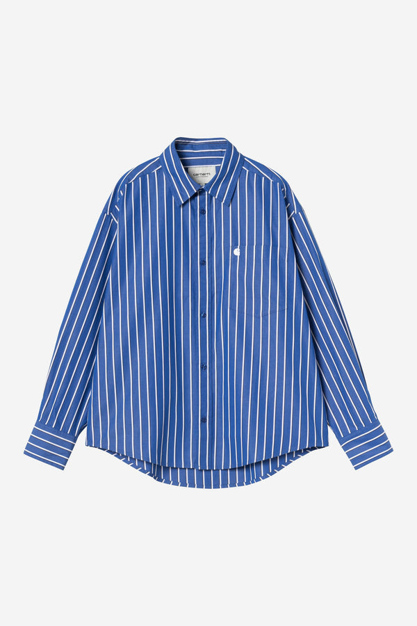 Carhartt Wip W GOWAN L/S SHIRT Gowan Stripe Lapis — Carhartt Wip