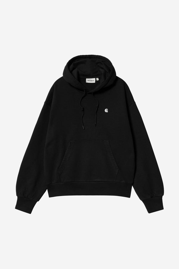 Carhartt Wip W HOODED CASEY SWEAT Black / Silver — Carhartt Wip