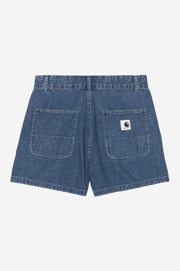 Carhartt Wip W LOVA SHORT Blue stone washed — Carhartt Wip