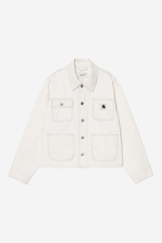 Carhartt Wip W MERCER CHORE COAT Mercer Stripe Graphite / Wax bleached — Carhartt WIP