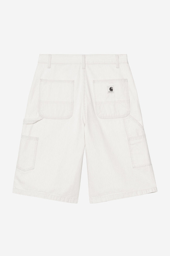Carhartt Wip W MERCER SINGLE KNEE SHORT Mercer Stripe Graphite / Wax bleached — Carhartt WIP