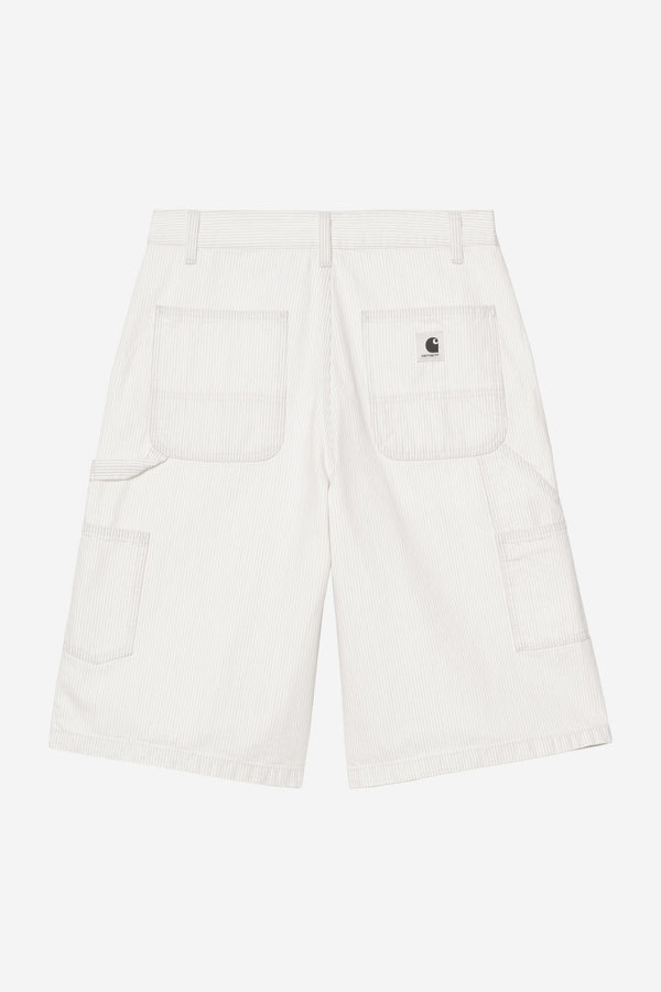 Carhartt Wip W MERCER SINGLE KNEE SHORT Mercer Stripe Graphite / Wax bleached — Carhartt Wip