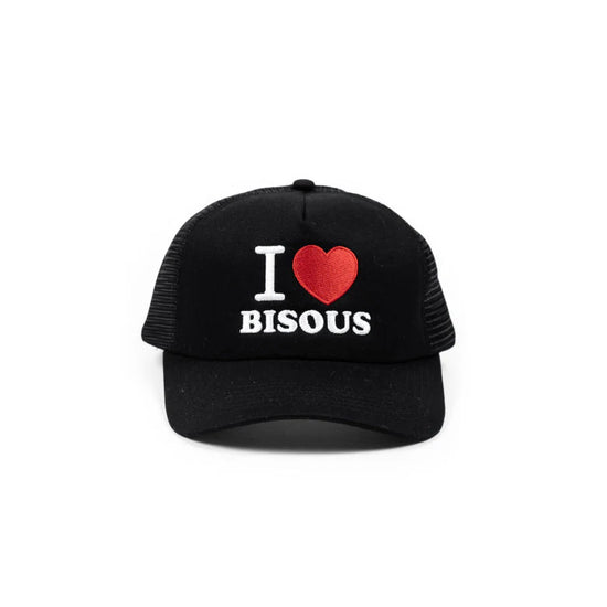 Casquette Bisous Skateboards I LOVE BISOUS Black — Bisous Skateboards