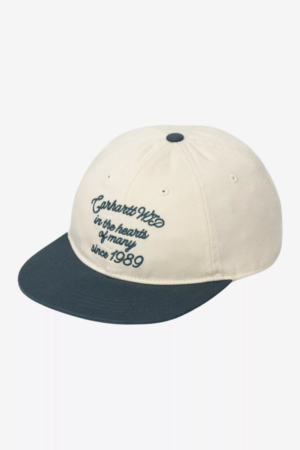 Casquette Carhartt Wip ALSTON CAP Natural Deep Lagoon — Carhartt wip