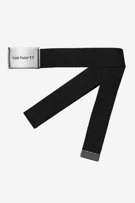Ceinture Carhartt Wip CLIP BELT CHROME Black