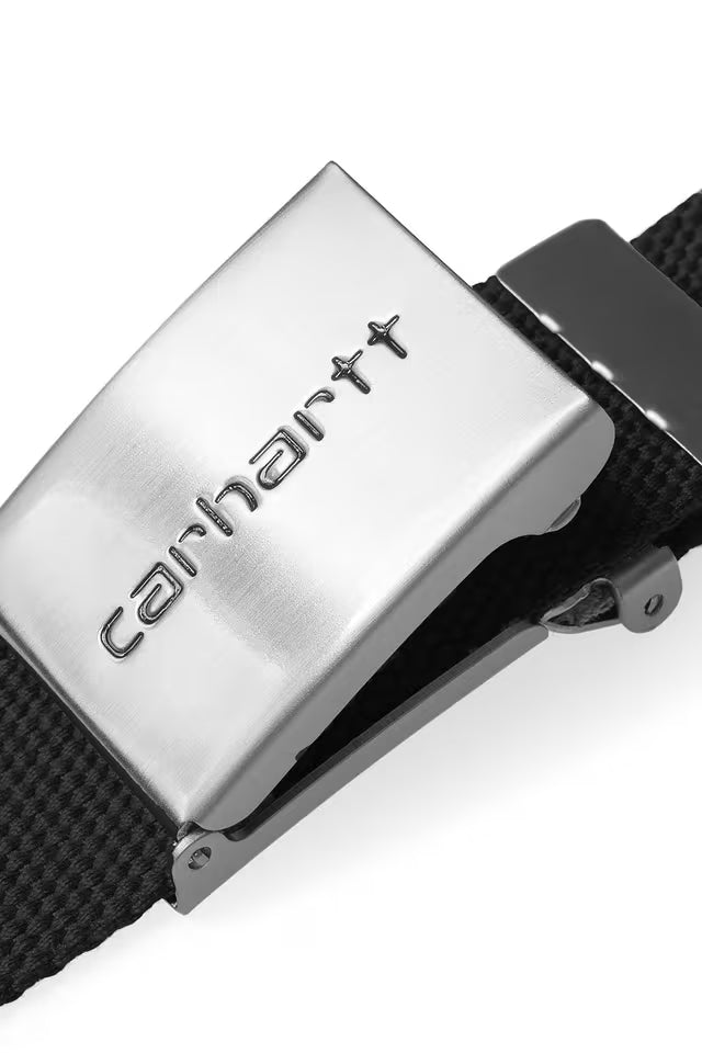 Ceinture Carhartt Wip CLIP BELT CHROME Black