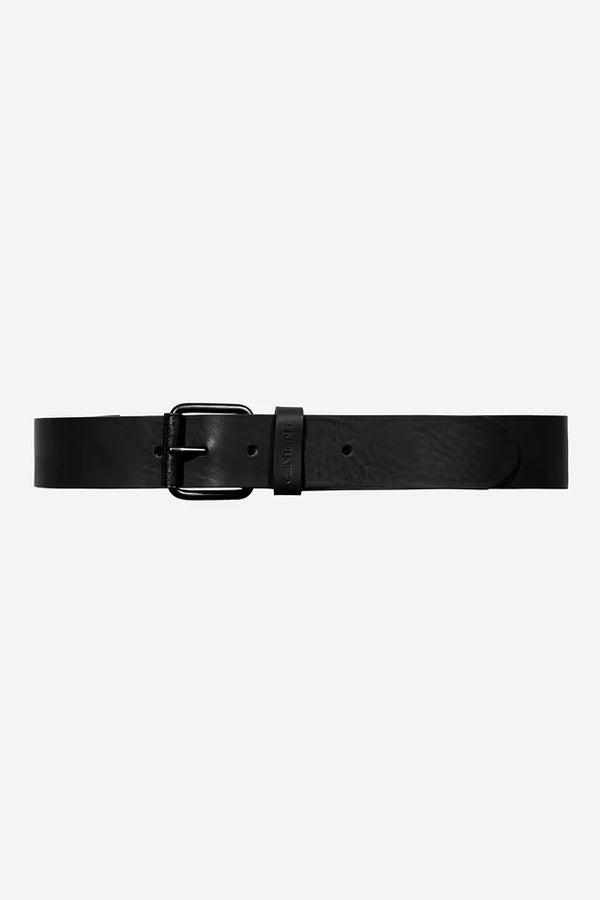 Ceinture Carhartt Wip SCRIPT BELT LEATHER Black — Carhartt wip