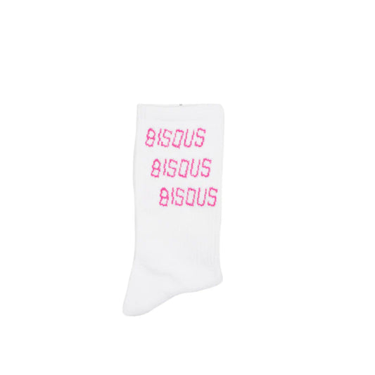 Chaussettes Bisous Skateboards BISOUS X 3 White Pink