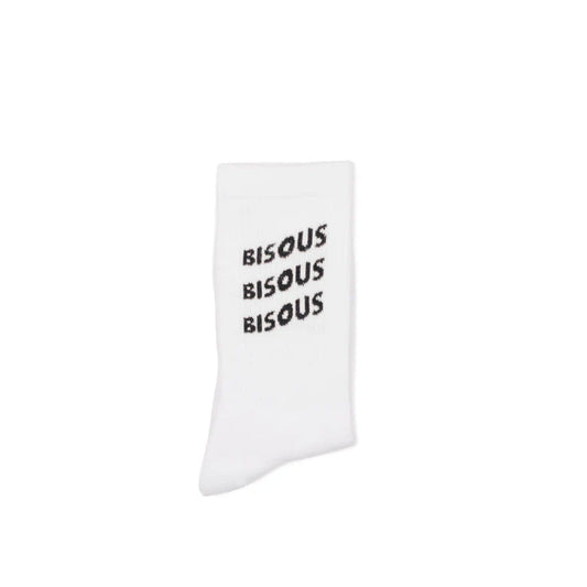 Chaussettes Bisous Skateboards SONICS White Black